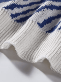 Men's Crew Neck Geometric Jacquard Knit Sweater-Outfit