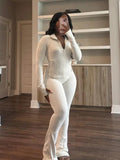 Fongt Spring And Summer New Sports Casual Women's Sexy Tight Long-Sleeved Horn Two Sets