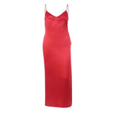 Strap Sleeveless Backless Side Split Long