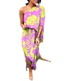 Independent Station Sexy And Fashionable Style Oblique Shoulder Single-Sleeved Dress-Outfit