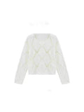 Fongt 2025 Women's Lazy Knitwear - Hollow Bead Design Elegant Temperament Commuter Ice Silk Fabric