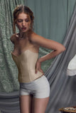 Corset Chiffon Frill Tiered Maxi Dress-Outfit
