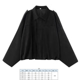 Fongt Spring Pilot Jacket Bat Sleeve Zipper Loose Tuffen Jacket Women's Casual Jacket