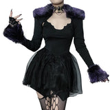 Sling Net Stitching Irregular Dress Women's 2024 Dark Wind New Fashion Slim Skirt-Outfit