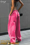 Pants Y2K Clothes Loose Drawstring Low Waist Joggers Trousers Women Casual Outfits Streetwear Baggy Wide Leg