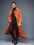Fongt Men's Spring And Autumn Long Belt Men's Wind Coat Fashion Daily Casual Coat Men
