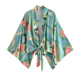 Print Collar Batwing Sleeve Bohemian