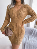 Wind Shooting Autumn And Winter Fashion Waists And Hips Dress Sweater Dress Women's