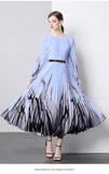 Fongt New Women's Dress Dress Oversized Dress Print 100 Folds T-Shirt With T-Shirt Holiday Casual Dress