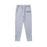 Rainbow Gradient Letter Tiger Head Printing Ins Trendy Sweater Trousers Jogging Suit-Outfit