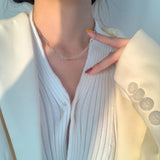 Square Shell Necklace-Outfit