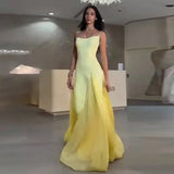 Fongt Summer New Fashion Match Gilled Waist Palette Sling Dress