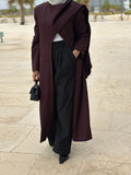 Fongt New Temperament Splicing Long Sleeve Single Row Buckle Long Loose Thin Senior Design Wind Coat Women's Autumn