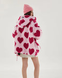 Heart Pattern Hooded