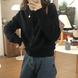 New Round-Necked Purple Sweater In Early Autumn Is Loose And Wears A Sweater Coat.-Outfit
