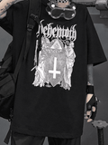 Men's Gothic Ancient Cross Graphic Tee-Outfit