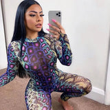 Print O-neck Long Sleeve