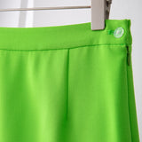 STREET Newest 2022 Designer Fashion Mini Skirt Women's Fluorescence Green Matching