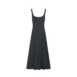 New Sling Vest Skirt For Women's Button Design Temperament High-Level Feeling Dress In Spring And Summer 2024-Outfit