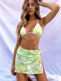 Fongt Tie-Dye Outside Single Swimsuit Bikini 2023 New Swimsuit Women's Split Swimsuit Burst Swimsuit B171-Outfit