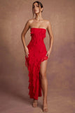 Fongt Women's 2023 Summer Women's New Fashion Chest Sexy Back Slit Tassel Temperament