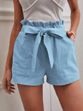 Solid Color Large High Waist Wide