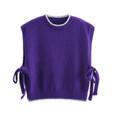 Fongt Two-Color Tethered Toothless Vest 2025 Spring And Autumn New B67456