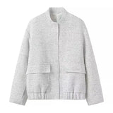 Fongt New Women's Street Personality Gold Beads Jacket Pocket Coat