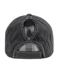 Distressed Wash Sequin Star Baseball Cap-Outfit