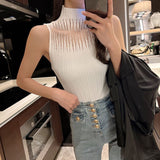 Temperament Vest Women's Summer New Jacket Wears Short Sexy Hot Girls Sleeveless Top Pure