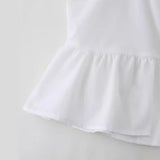 Fongt Women's Clothing INS Net Red Explosion White Bow Repair Body Slim Thin Sling Coat