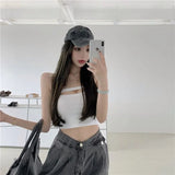 Fongt New Two-Piece Set Of Women's V-Neck Short Coat Thin Sunscreen Cardigan Breasts And Bottom Vest