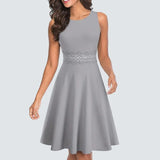 Floral Lace Patchwork Sleeveless Tunic Party
