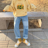 Sunflower Field Vintage Sweatshirt-Outfit