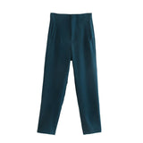 Fashionable Multi-Color Pendant High-Waisted Straight Harlan Casual Suit Trousers In Spring And Summer 2024-Outfit