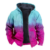 Fongt Solid Color 3D Print Digital Print With Hoodie Cotton Suit-Outfit