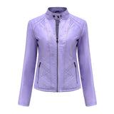 Leather Jackets And Coats Spring Autumn Long Sleeve Fashion Basic Motorcycle Jackets Female Streetwear Casual