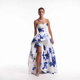 Fongt Women's New Breast-Printing Bare Back To Thin Dress Dress Dress
