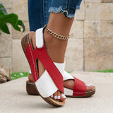 Fongt Sandals Women 25 Years Of Summer New Pine Cake Thick Soles With Skirts Casually Exposed Beach Sandals