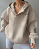 Fongt New Plus Velvet Hooded Printing Long-Sleeved Base With Sweater V-Neck Velvet