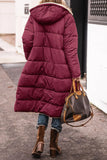 Fongt Solid Hooded Cotton Suit Long Sleeve Double-Sided Winter Warm Shirt Coat Cotton Coat
