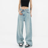 Vintage Light Wash Baggy Boyfriend Jeans-Outfit