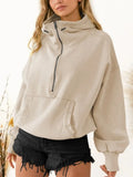 Winter Y2k Zip Up Hoodie Women Korean Long Sleeve Tops Pullover Thick Warm Casual Loose Oversized Sweatshirt for Women-Outfit