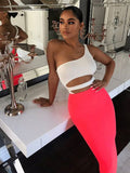 Double Layers High Waist Skirts Womens Cotton Long Skirt Office Ladies Solid Color Slim Fit Sexy Bodycon Midi