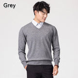 Men's Autumn Winter Cashmere Sweaters Casual Jersey Robe Hombre Homme Hiver Pullover Classic V-Neck O-Neck Knitted Jumper