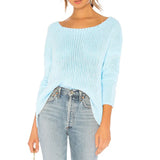 Fongt And Summer New Knit Sweater A Word Collar Hollow Out Loose Knit Jacket Sun Protection Suit Sweater Women's Type