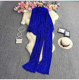 Fongt Suit Female Temperament Loose Long-Sleeved Shirt Two Sets Of Leisure High-Waist Hanging Pendant 100 Rolls