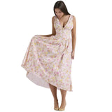 Fongt Summer New Body-Body Sling Dress Fashion Print V-Neck Temperament Dress