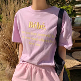 Fongt Korean Chic Summer New Embroidery Stereo Letter Casual Simple Age Reduction Round Collar Short Sleeve Versatile T-Shirt-Outfit