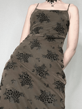 Halloween Double Layered Floral Slip Maxi Dress-Outfit